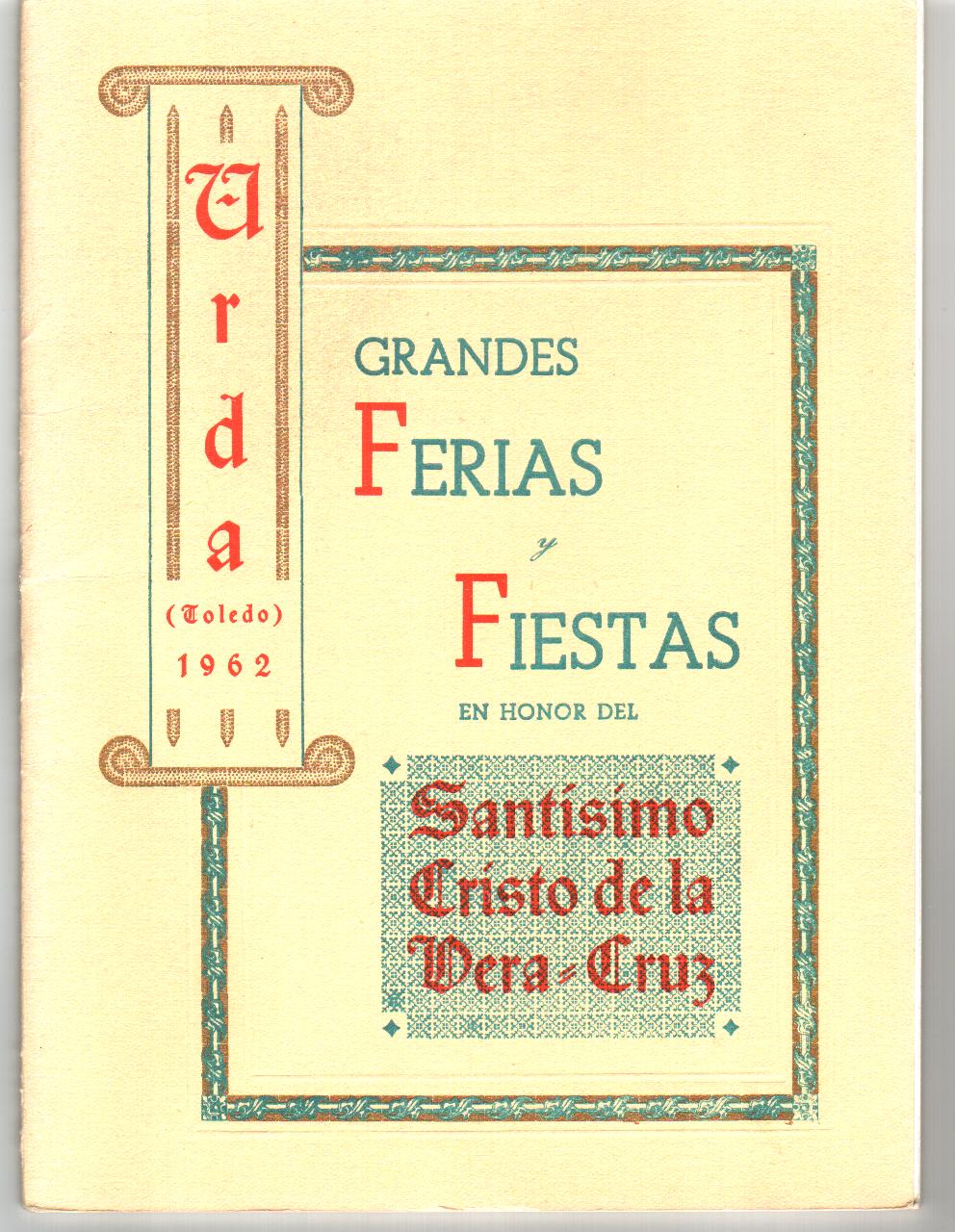 Fiestas en honor del Santísimo Cristo 1962 Urda